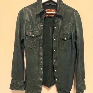Leather Western Shirt / Jacket by JEAN SHOP NEW YORK